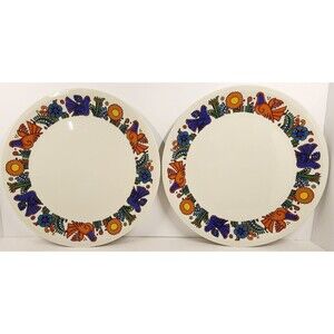 2 Villeroy & Boch Acapulco Dinner Plates 10 1/4 Luxembourg Blue Backstamp